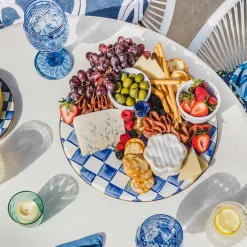 MacKenzie-Childs Royal Check Enamel Cheese Course* Outdoor Entertaining