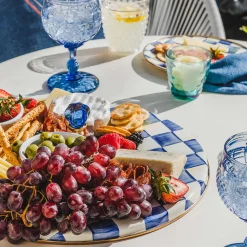 MacKenzie-Childs Royal Check Enamel Cheese Course* Outdoor Entertaining