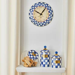 MacKenzie-Childs Royal Check Enamel Clock* Room Accents