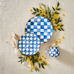 MacKenzie-Childs Royal Check Enamel Dinner Plate* Outdoor Entertaining