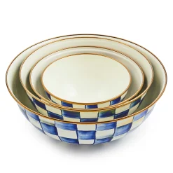 MacKenzie-Childs Royal Check Enamel Everyday Bowl - Small* Serveware