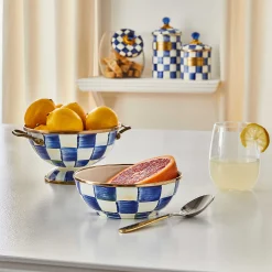 MacKenzie-Childs Royal Check Enamel Everyday Bowl* Outdoor Entertaining