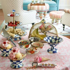 MacKenzie-Childs Royal Check Enamel Ice Cream Dish* Outdoor Entertaining