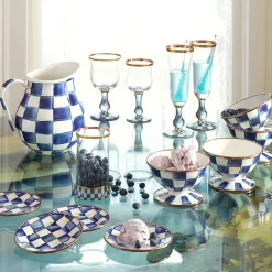MacKenzie-Childs Royal Check Enamel Ice Cream Dish* Outdoor Entertaining
