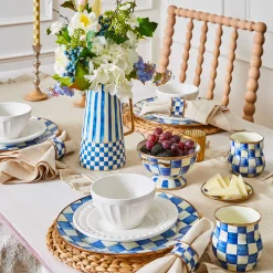 MacKenzie-Childs Royal Check Enamel Mug* Outdoor Entertaining