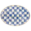 MacKenzie-Childs Royal Check Enamel Oval Platter - Small* Outdoor Entertaining