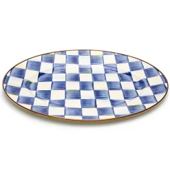 MacKenzie-Childs Royal Check Enamel Oval Platter - Small* Outdoor Entertaining