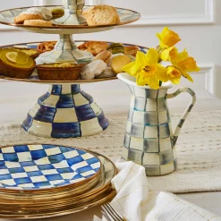 MacKenzie-Childs Royal Check Enamel Salad/Dessert Plate* Outdoor Entertaining