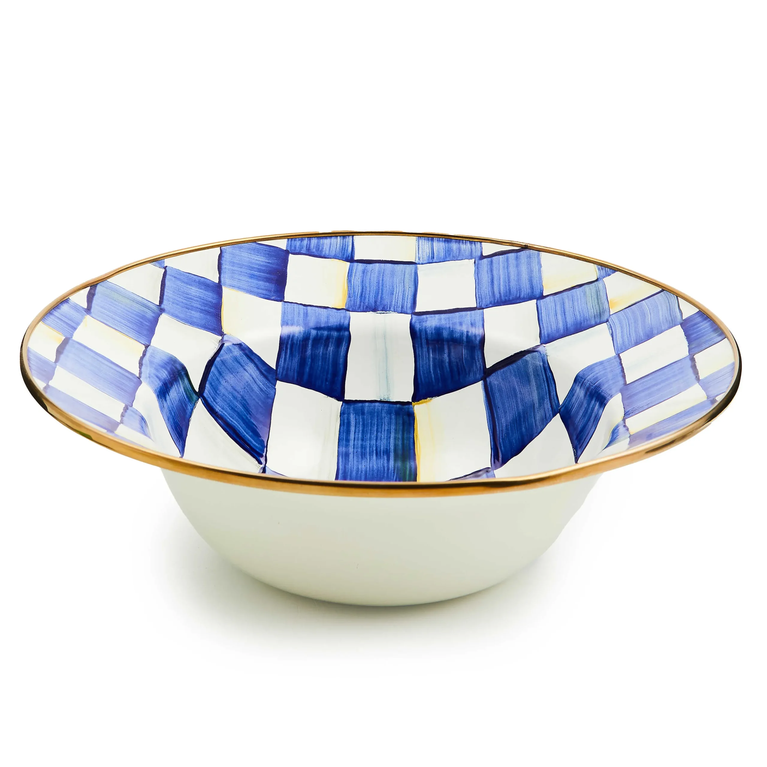 MacKenzie-Childs Royal Check Enamel Serving Bowl* Outdoor Entertaining