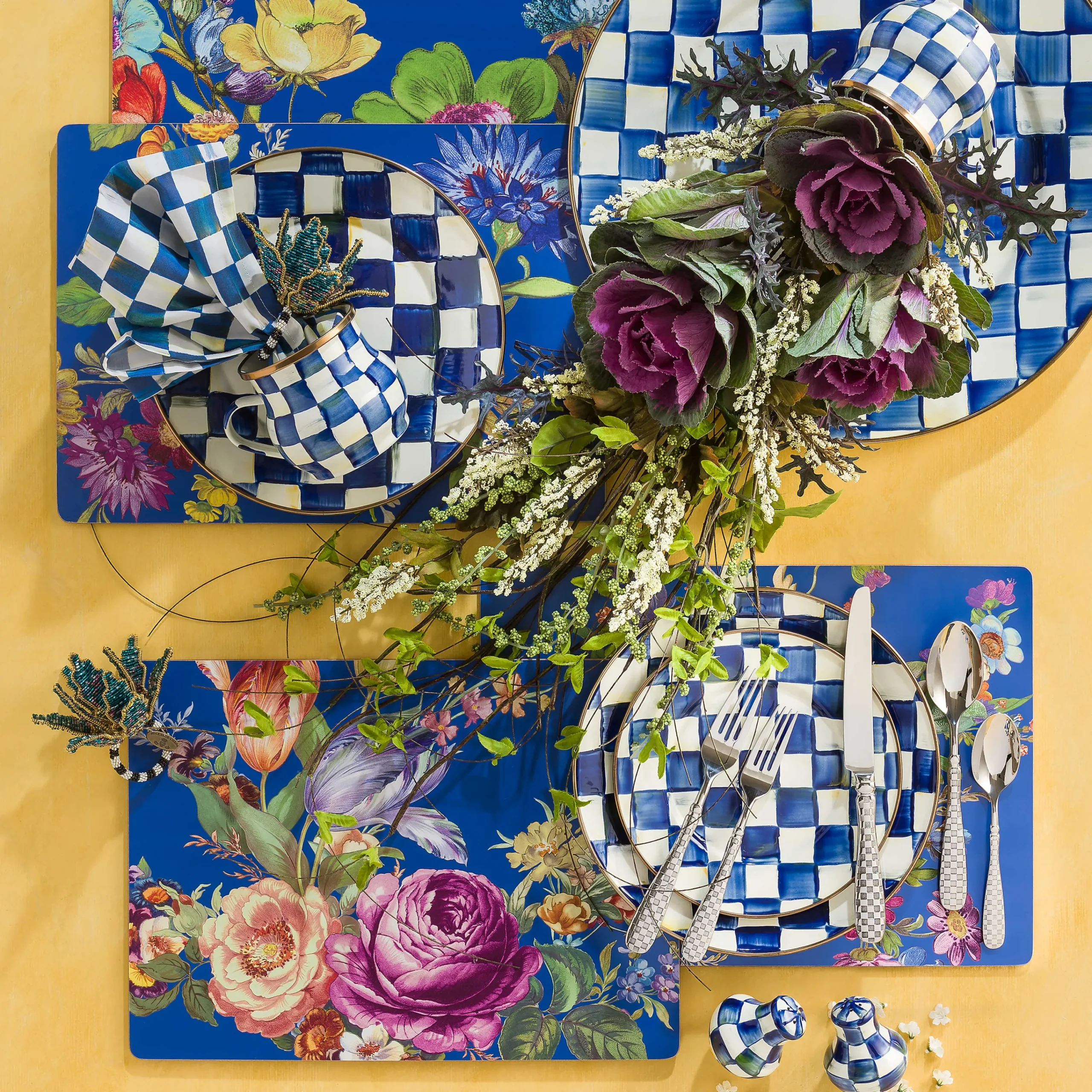 MacKenzie-Childs Royal Check Enamel Serving Platter* Outdoor Entertaining