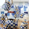 MacKenzie-Childs Royal Check Enamel Tea Kettle - 2 Quart* Tea Kettles
