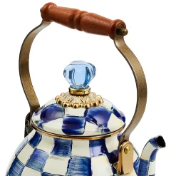 MacKenzie-Childs Royal Check Enamel Tea Kettle - 2 Quart* Tea Kettles