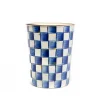 MacKenzie-Childs Royal Check Enamel Waste Bin* Bed & Bath