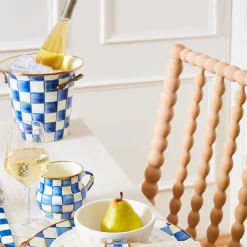 MacKenzie-Childs Royal Check Enamel Wine Cooler* Outdoor Entertaining
