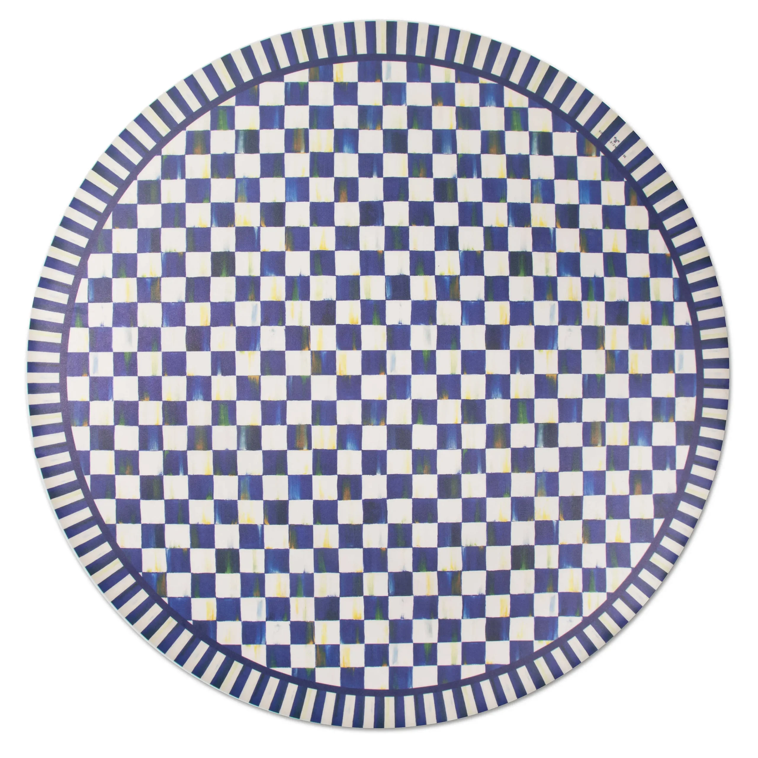 MacKenzie-Childs Royal Check Floor Mat - 6' Round* Rugs