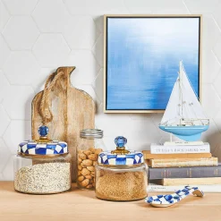 MacKenzie-Childs Royal Check Kitchen Canister - Medium* Room Accents