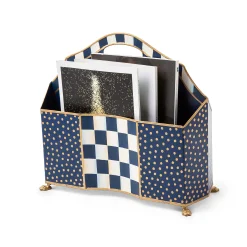 MacKenzie-Childs Royal Check Magazine Holder* Room Accents