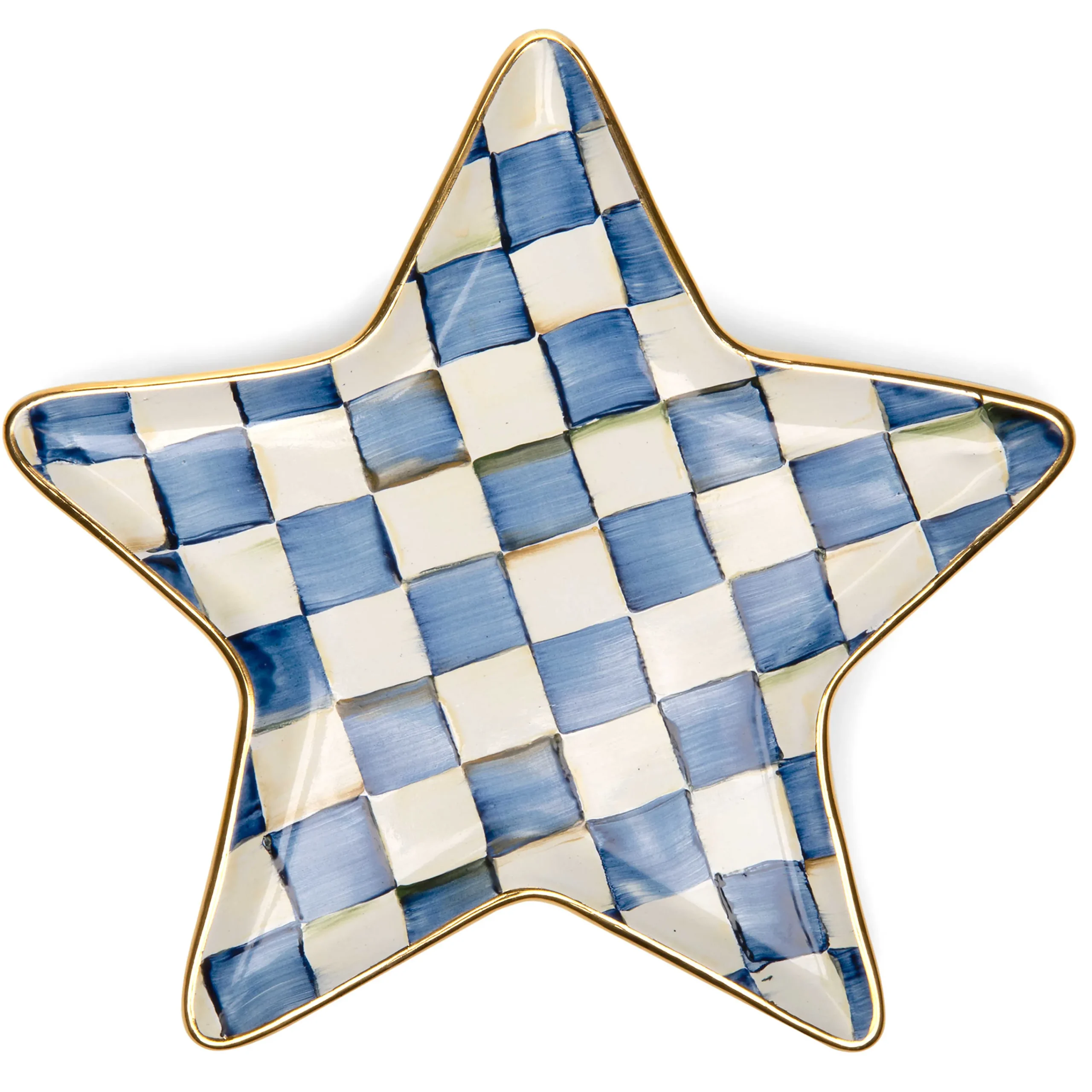 MacKenzie-Childs Royal Check Star Plate* Outdoor Entertaining