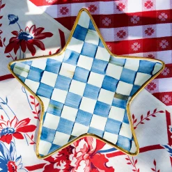MacKenzie-Childs Royal Check Star Plate* Outdoor Entertaining