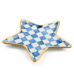 MacKenzie-Childs Royal Check Star Plate* Outdoor Entertaining