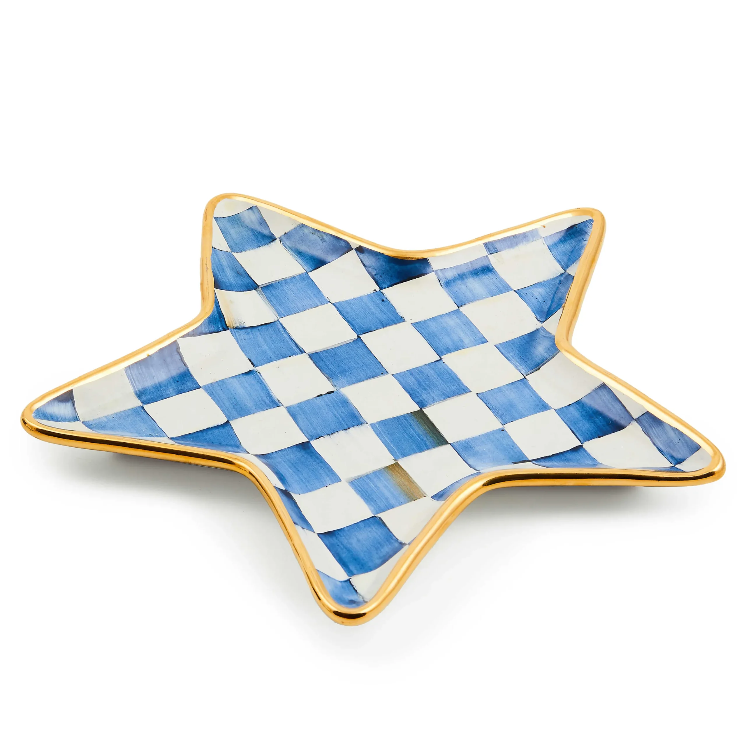 MacKenzie-Childs Royal Check Star Plate* Outdoor Entertaining