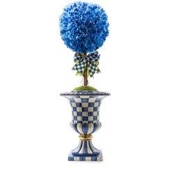MacKenzie-Childs Royal Check Topiary Drop In - Large* Greenery & Florals