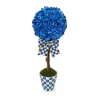 MacKenzie-Childs Royal Check Topiary Drop In - Small* Greenery & Florals