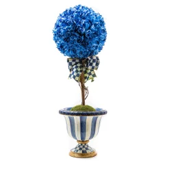 MacKenzie-Childs Royal Check Topiary Drop In - Small* Greenery & Florals