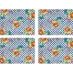 MacKenzie-Childs Royal Flower Market Cork Back Placemats - Set Of 4* Table Accessories