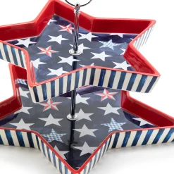 MacKenzie-Childs Royal Star Tiered Stand* Outdoor Entertaining
