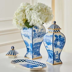 MacKenzie-Childs Royal Toile Ginger Jar - Large* Kitchen Storage & Organization