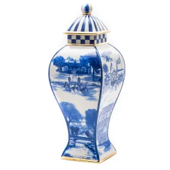 MacKenzie-Childs Royal Toile Ginger Jar - Small* Outdoor Entertaining