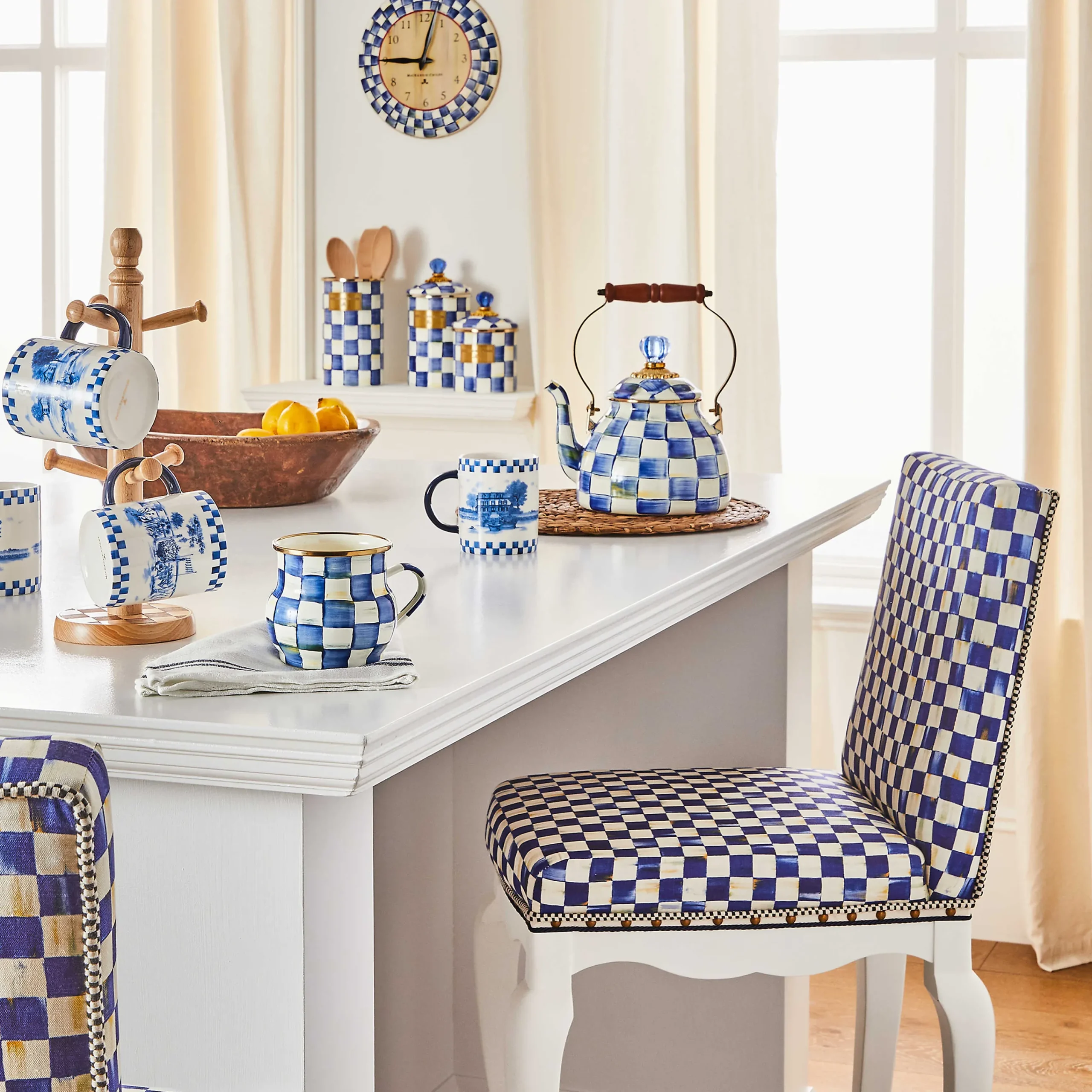 MacKenzie-Childs Royal Toile Mugs - Set Of 4* Outdoor Entertaining