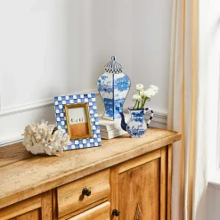 MacKenzie-Childs Royal Toile Teapot Vase* Room Accents