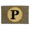 MacKenzie-Childs Single Letter Monogrammed Entrance Mat - P* Outdoor Rugs & Mats