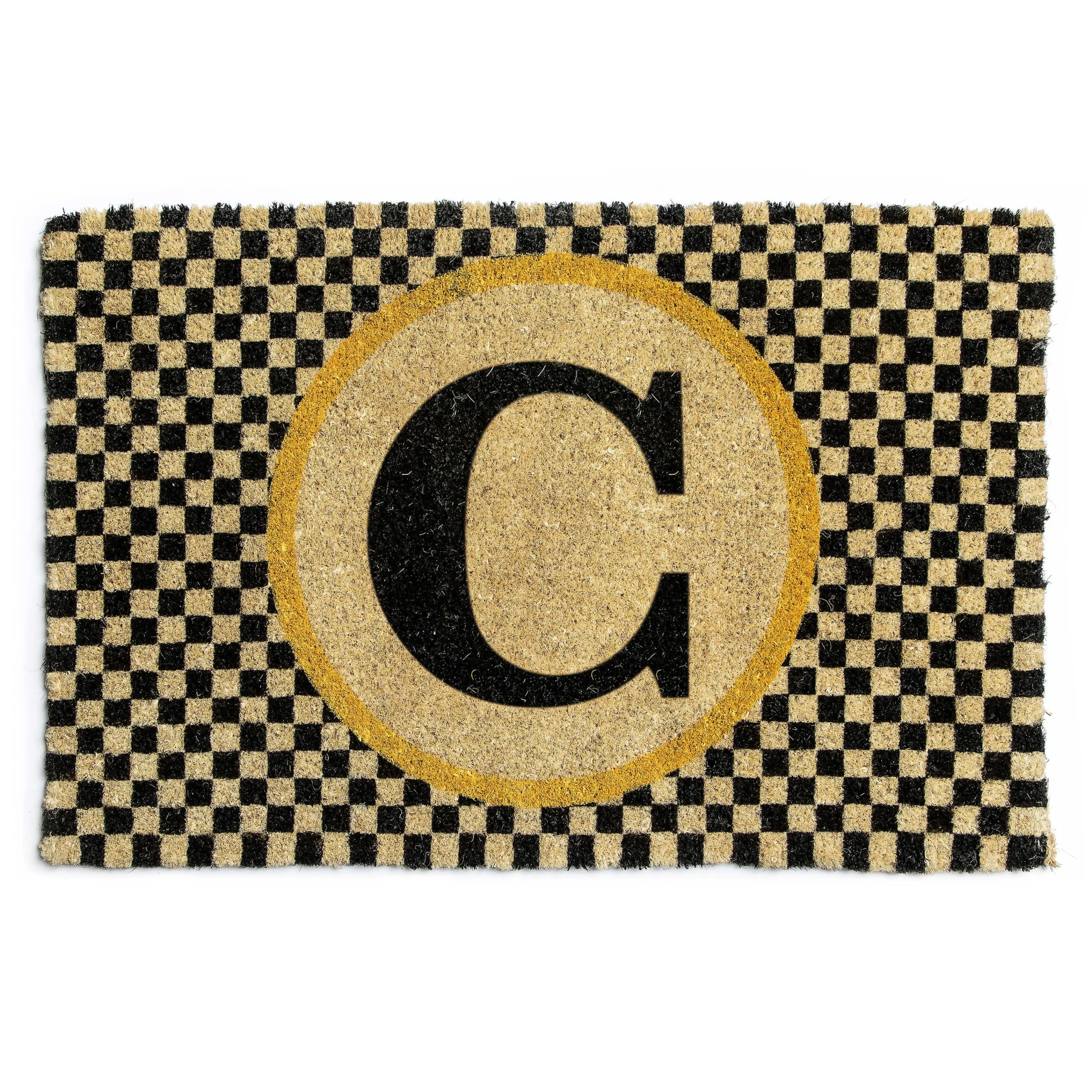 MacKenzie-Childs Single Letter Monogrammed Entrance Mat - C* Outdoor Rugs & Mats