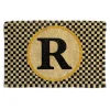 MacKenzie-Childs Single Letter Monogrammed Entrance Mat - R* Outdoor Rugs & Mats