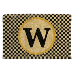 MacKenzie-Childs Single Letter Monogrammed Entrance Mat - W* Outdoor Rugs & Mats