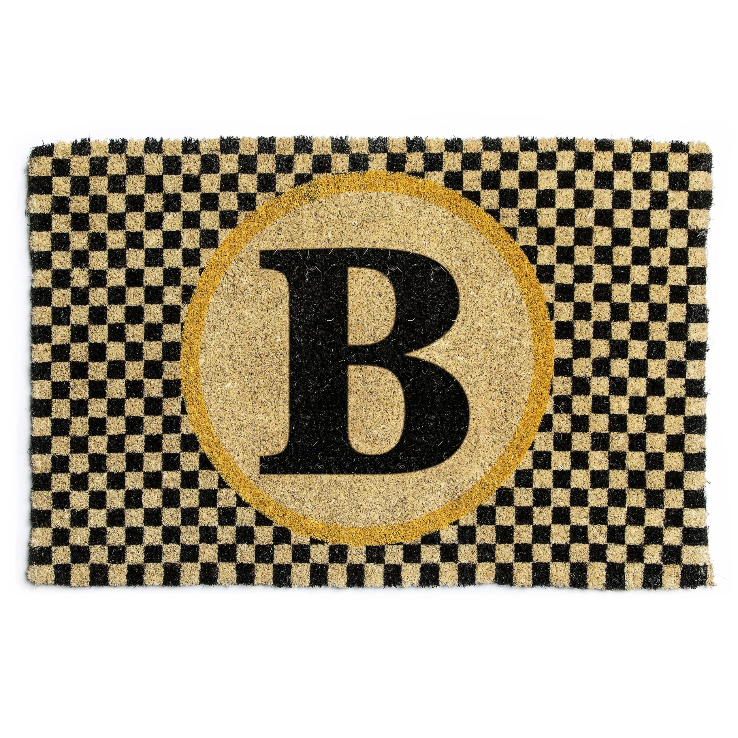 MacKenzie-Childs Single Letter Monogrammed Entrance Mat - B* Outdoor Rugs & Mats