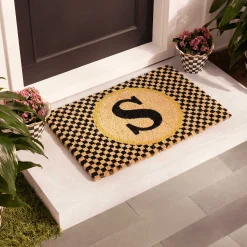 MacKenzie-Childs Single Letter Monogrammed Entrance Mat - S* Outdoor Rugs & Mats