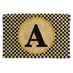 MacKenzie-Childs Single Letter Monogrammed Entrance Mat - A* Outdoor Rugs & Mats