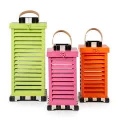 MacKenzie-Childs Small Shutter Lantern - Pink* Outdoor Decor