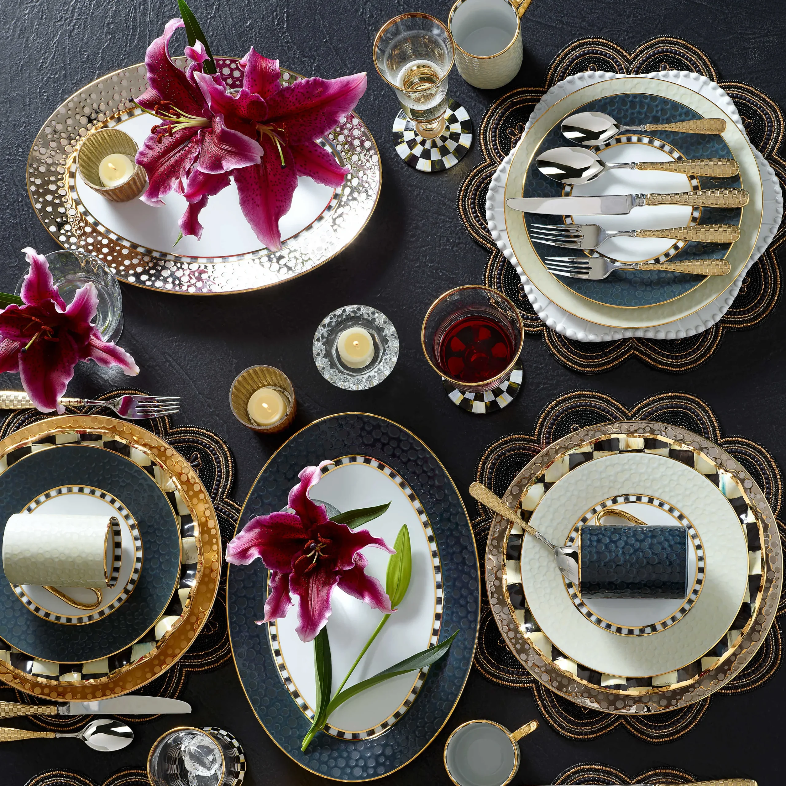 MacKenzie-Childs Soho Charger - Gold* Outdoor Entertaining