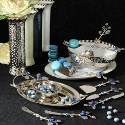 MacKenzie-Childs Soho Serving Bowl - Platinum* Outdoor Entertaining