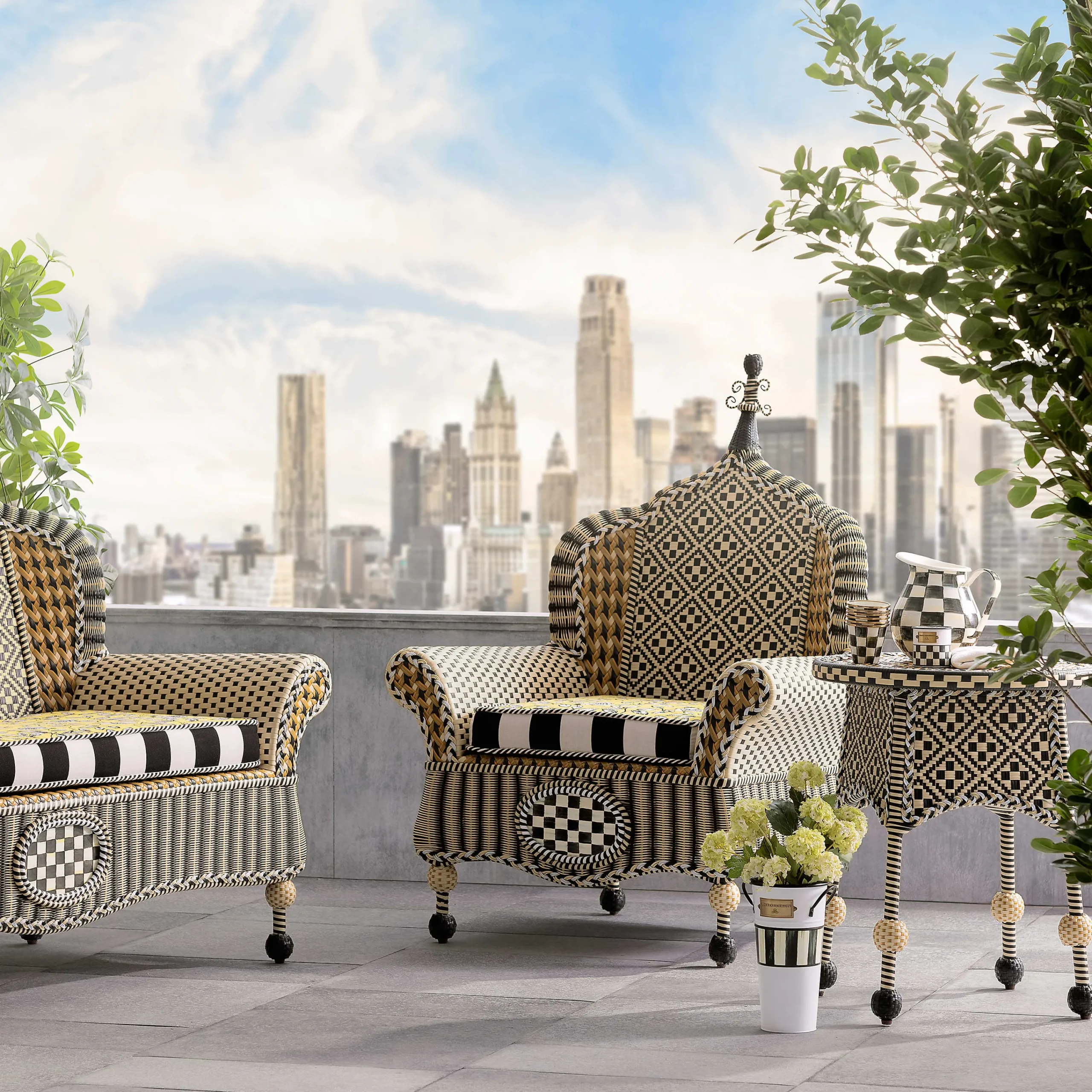 MacKenzie-Childs Spectator Citronella Candles - Small - Set Of 2* Entryway & Porch