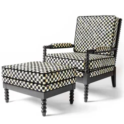 MacKenzie-Childs Spindle Check Outdoor Chair* Outdoor Furniture