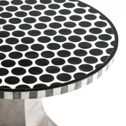 MacKenzie-Childs Spot On Accent Table - Black* Living Room