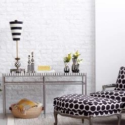 MacKenzie-Childs Spot On Ottoman - Black* Living Room