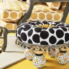 MacKenzie-Childs Spot On Tuffet - Black* Living Room