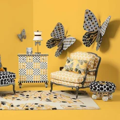 MacKenzie-Childs Spot On Tuffet - Black* Living Room